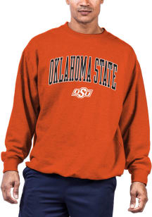 Oklahoma State Cowboys Mens Orange Arch Big and Tall Crew Sweatshirt