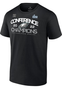 Philadelphia Eagles Mens Black 2022 Conference Champions Big and Tall T-Shirt