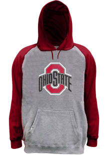 Ohio State Buckeyes Mens Grey Athletic O Big and Tall Hooded Sweatshirt
