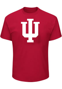 Indiana Hoosiers Mens Crimson Primary Logo Big and Tall T-Shirt