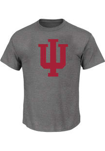 Indiana Hoosiers Mens Charcoal Primary Logo Big and Tall T-Shirt