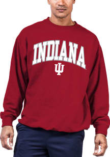 Indiana Hoosiers Mens Crimson Arch Big and Tall Crew Sweatshirt