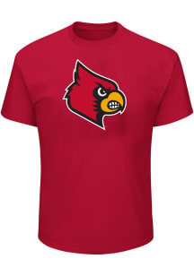 Louisville Cardinals Mens Red Primary Logo Big and Tall T-Shirt