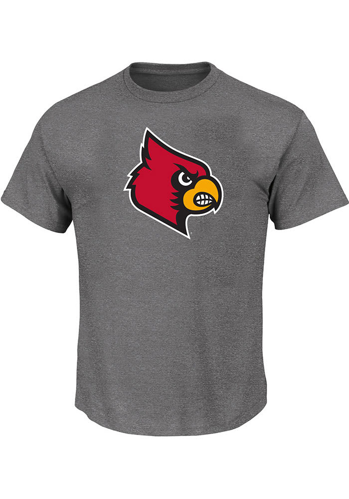 Eternal Fortune Fashion, LLC (Waitex) Louisville Cardinals Charcoal Primary Logo Big and Tall T-Shirt, Charcoal, 100% Cotton, Size 3XL, Rally House