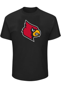 Louisville Cardinals Mens Black Primary Logo Big and Tall T-Shirt