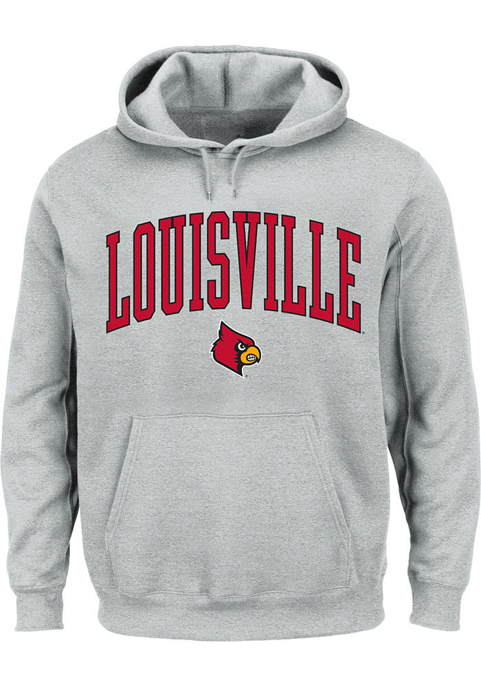Men's Red Louisville Cardinals Team Primary Logo Pullover Hoodie in 2023