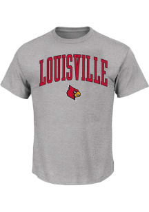 Louisville Cardinals Mens Grey Arch Big and Tall T-Shirt