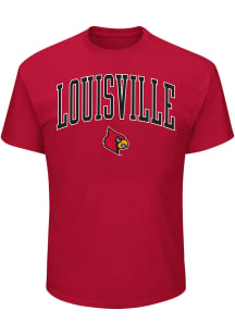 Louisville Cardinals Mens Red Arch Big and Tall T-Shirt