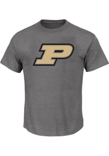 Purdue Boilermakers Mens Charcoal Primary Logo Big and Tall T-Shirt