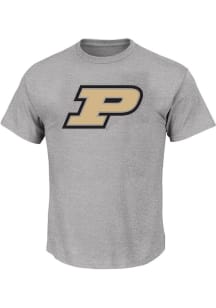Purdue Boilermakers Mens Grey Primary Logo Big and Tall T-Shirt