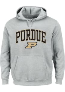 Purdue Boilermakers Mens Grey Arch Big and Tall Hooded Sweatshirt