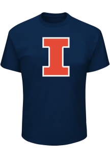 Illinois Fighting Illini Arch Mascot Big and Tall T-Shirt - Navy Blue