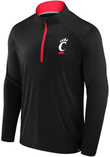 Mens Black Cincinnati Bearcats Defender Left Chest Qtr Zip