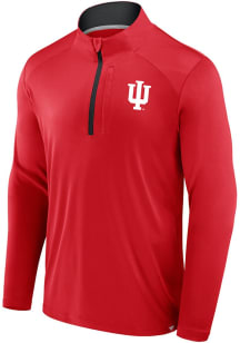 Mens Crimson Indiana Hoosiers Defender Left Chest Qtr Zip