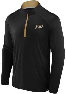 Mens Black Purdue Boilermakers Defender Left Chest Qtr Zip