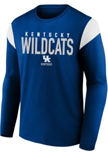Kentucky Wildcats Mens Blue Contrast Big and Tall Long Sleeve T-Shirt