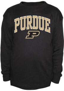 Mens Black Purdue Boilermakers Thermal Big and Tall Long Sleeve T-Shirt