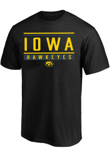 Iowa Hawkeyes Mens Black Pop Print Big and Tall T-Shirt