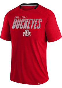 Ohio State Buckeyes Fade Dot Slant Big and Tall T-Shirt - Red