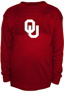 Oklahoma Sooners Mens Cardinal Thermal Design Big and Tall Long Sleeve T-Shirt