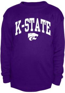 Mens Purple K-State Wildcats Thermal Design Big and Tall Long Sleeve T-Shirt