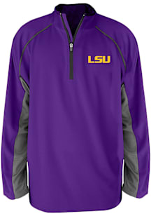 LSU Tigers Mens Purple Betty Poly Big and Tall Qtr Zip