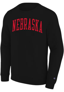 Mens Red Nebraska Cornhuskers Reverse Weave Big and Tall Crew Sweatshirt