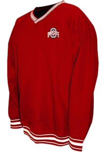 Ohio State Buckeyes Mens Red V-Neck Mesh Lined Big and Tall Light Weight Jacket