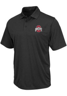 Black Ohio State Buckeyes Birdseye Big and Tall Polo