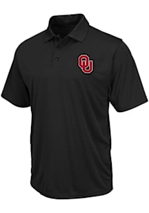 Oklahoma Sooners Black Birdseye Big and Tall Polo
