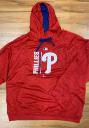 Philadelphia Phillies Mens Red Team Big and Tall Hooded Sweatshirt