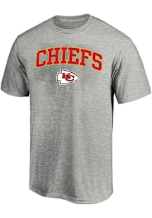 Kansas City Chiefs Mens Grey Arched Wordmark Big and Tall T-Shirt