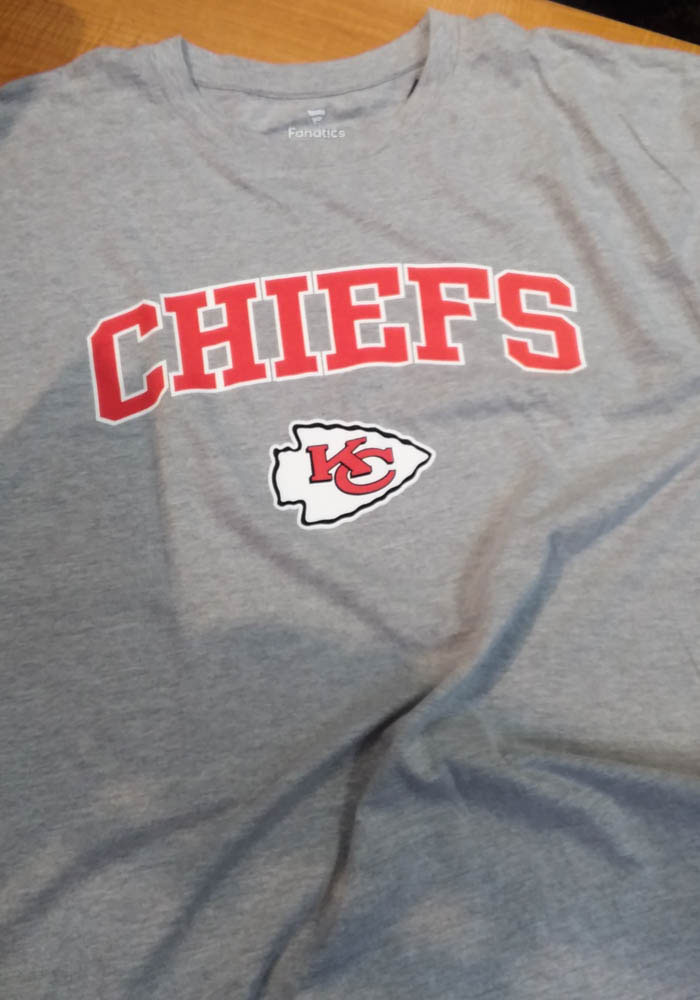 Kansas City Chiefs Arched Wordmark Tee - Grey