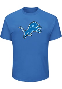 Detroit Lions Mens Blue Logo Big and Tall T-Shirt