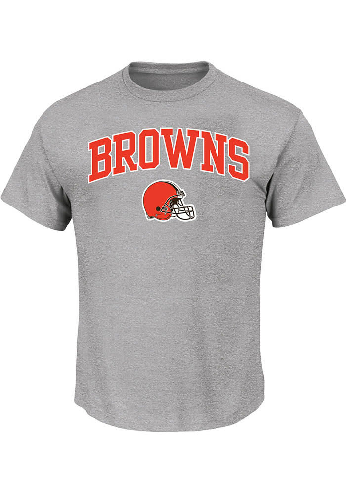 Cleveland Browns Mens Grey Arched Wordmark Big and Tall T-Shirt