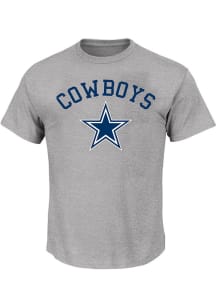 Dallas Cowboys Mens Grey Arched Wordmark Big and Tall T-Shirt