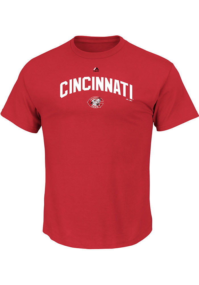 Cincinnati Reds Mens Red Wordmark Logo Big and Tall T-Shirt