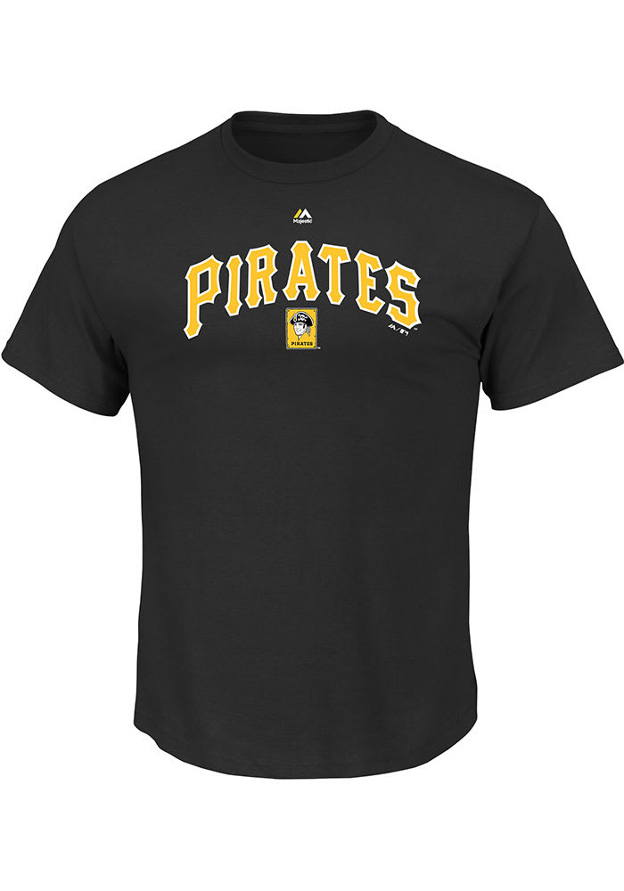 Pittsburgh Pirates Mens Black Wordmark Logo Big and Tall T-Shirt
