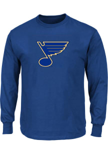 St Louis Blues Mens Blue Logo Big and Tall Long Sleeve T-Shirt