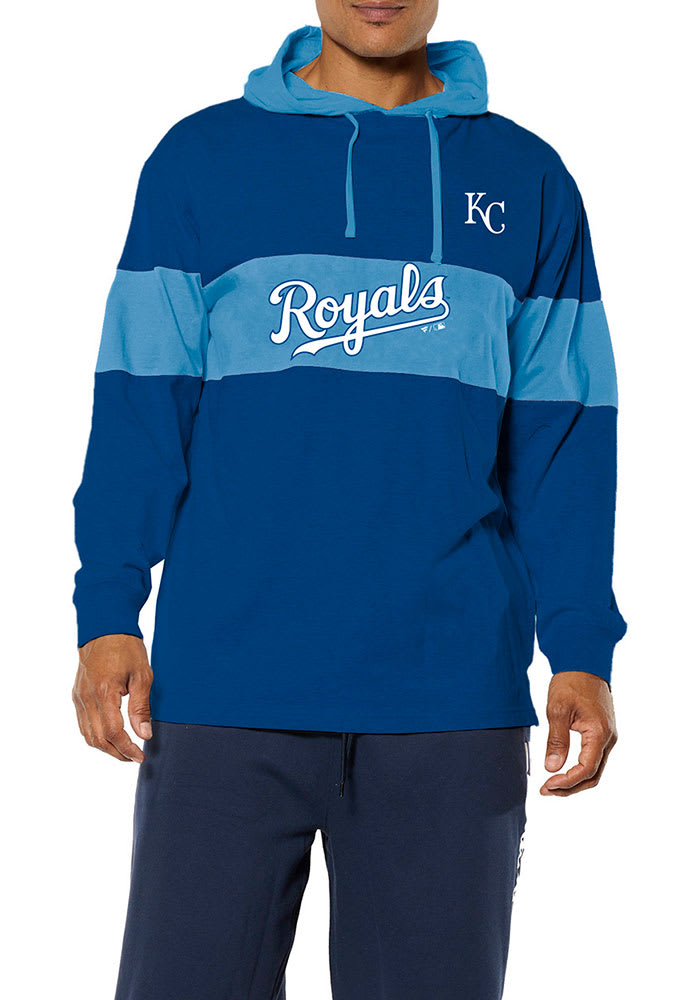 Kansas City Royals Mens Blue Pieced Body Big and Tall Hooded Sweatshirt