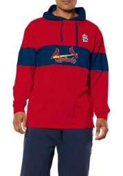 St Louis Cardinals Mens Red Pieced Body Big and Tall Hooded Sweatshirt