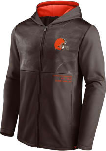 Cleveland Browns Mens Brown Primary LC Logo Big and Tall Zip Sweatshirt