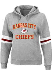 Kansas City Chiefs Womens Grey Contrast Hooded Sweatshirt