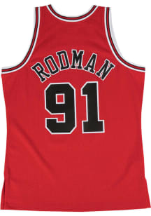 Dennis Rodman Chicago Bulls Profile Throwback #91 Jersey Big and Tall