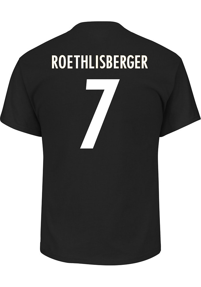 Ben Roethlisberger Pittsburgh Steelers Mens Name And Number Big and Tall Player Tee - Black