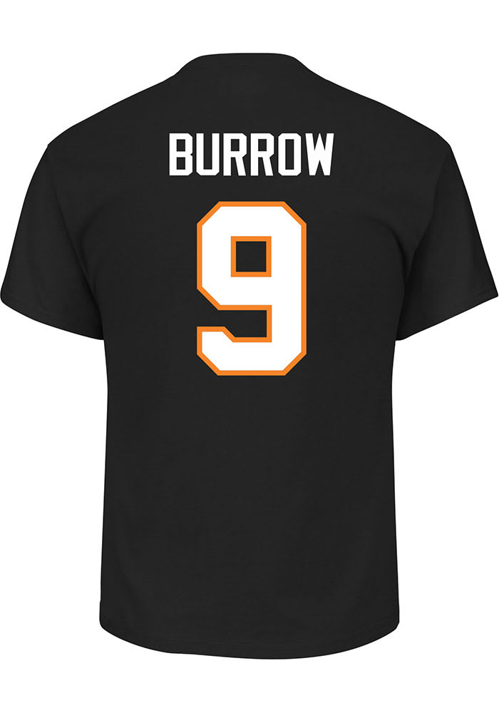 Joe Burrow Cincinnati Bengals Mens Name And Number Big and Tall Player Tee - Black