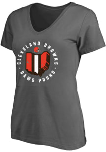 Cleveland Browns Womens Charcoal Hometown Short Sleeve T-Shirt