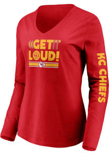 Kansas City Chiefs Womens Red Hometown LS Tee