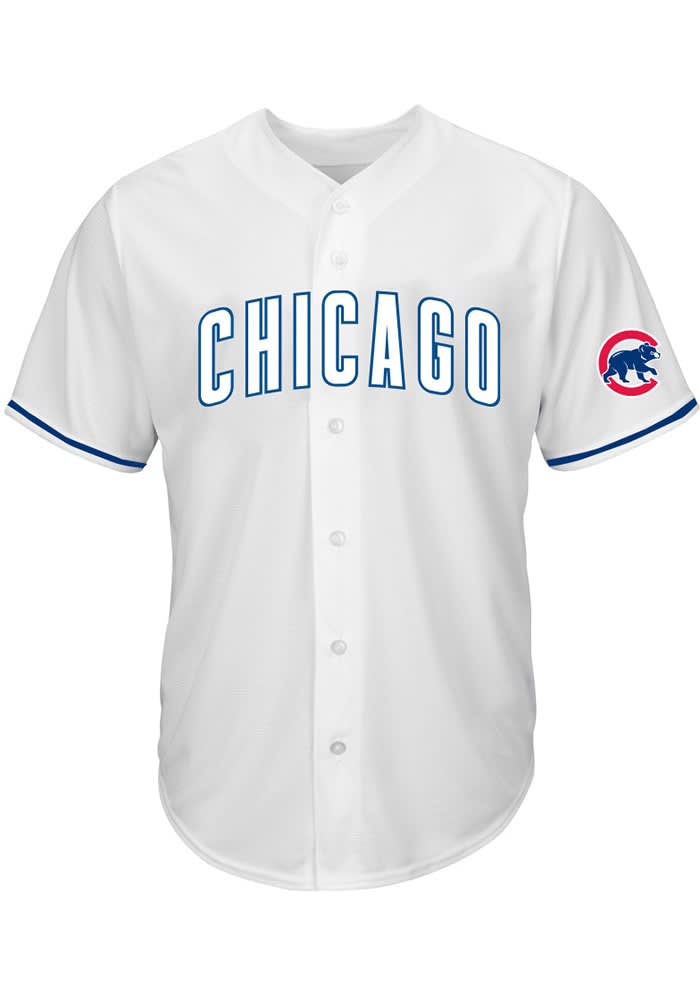 Chicago Cubs Pop Jersey Big and Tall WHITE