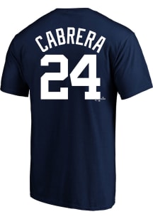 Miguel Cabrera Detroit Tigers Mens Name And Number Big and Tall Player Tee - Navy Blue